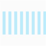 Vertical Stripes - White and Light Blue 4  x 8  Photo Cards