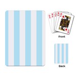 Vertical Stripes - White and Light Blue Playing Cards Single Design