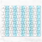 Vertical Stripes - White and Light Blue Jigsaw Puzzle (Rectangular)