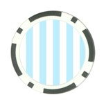 Vertical Stripes - White and Light Blue Poker Chip Card Guard (10 pack)