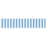 Vertical Stripes - White and Iceberg Blue Flano Scarf (Small)