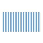 Vertical Stripes - White and Iceberg Blue Satin Wrap