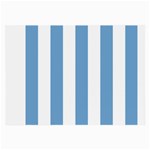 Vertical Stripes - White and Iceberg Blue Large Glasses Cloth