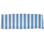 Vertical Stripes - White and Iceberg Blue Body Pillow Case Dakimakura (Two Sides)