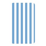 Vertical Stripes - White and Iceberg Blue Memory Card Reader (Rectangular)
