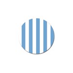 Vertical Stripes - White and Iceberg Blue Golf Ball Marker (4 pack)