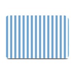 Vertical Stripes - White and Iceberg Blue Plate Mat