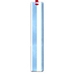 Vertical Stripes - White and Iceberg Blue Large Book Mark