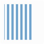 Vertical Stripes - White and Iceberg Blue Small Garden Flag (Two Sides)