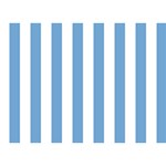 Vertical Stripes - White and Iceberg Blue Birthday Cake 3D Greeting Card (7x5)