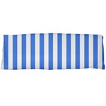 Vertical Stripes - White and Cornflower Blue Body Pillow Case (Dakimakura) (One Side)