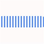 Vertical Stripes - White and Cornflower Blue Medium Bar Mat