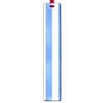 Vertical Stripes - White and Cornflower Blue Large Book Mark