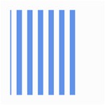 Vertical Stripes - White and Cornflower Blue Small Garden Flag (Two Sides)