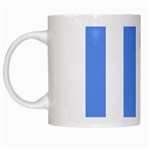 Vertical Stripes - White and Cornflower Blue White Mug