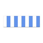 Vertical Stripes - White and Cornflower Blue Sticker (Bumper)