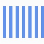 Vertical Stripes - White and Cornflower Blue 5  x 7  Photo Cards