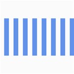 Vertical Stripes - White and Cornflower Blue 4  x 8  Photo Cards
