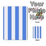 Vertical Stripes - White and Cornflower Blue Multi-purpose Cards (Rectangle)