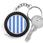 Vertical Stripes - White and Cornflower Blue Measuring Tape
