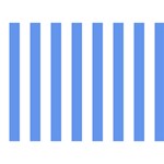 Vertical Stripes - White and Cornflower Blue Birthday Cake 3D Greeting Card (7x5)