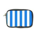 Vertical Stripes - White and Dodger Blue Coin Purse