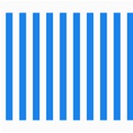 Vertical Stripes - White and Dodger Blue Collage 8  x 10 