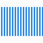 Vertical Stripes - White and Dodger Blue Collage 12  x 18 
