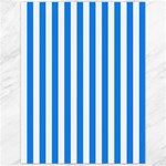 Vertical Stripes - White and Dodger Blue Canvas 12  x 16 
