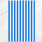 Vertical Stripes - White and Dodger Blue Canvas 12  x 18 