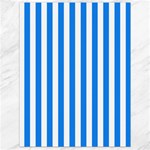 Vertical Stripes - White and Dodger Blue Canvas 18  x 24 