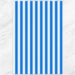 Vertical Stripes - White and Dodger Blue Canvas 20  x 30 