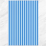 Vertical Stripes - White and Dodger Blue Canvas 24  x 36 
