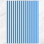 Vertical Stripes - White and Dodger Blue Canvas 36  x 48 