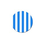 Vertical Stripes - White and Dodger Blue Golf Ball Marker (4 pack)