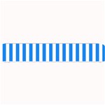 Vertical Stripes - White and Dodger Blue Small Bar Mat