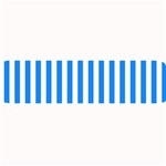 Vertical Stripes - White and Dodger Blue Medium Bar Mat