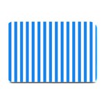 Vertical Stripes - White and Dodger Blue Plate Mat