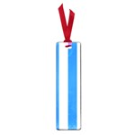 Vertical Stripes - White and Dodger Blue Small Book Mark