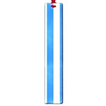 Vertical Stripes - White and Dodger Blue Large Book Mark