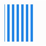 Vertical Stripes - White and Dodger Blue Small Garden Flag (Two Sides)
