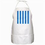 Vertical Stripes - White and Dodger Blue BBQ Apron