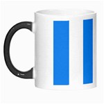 Vertical Stripes - White and Dodger Blue Morph Mug