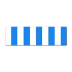 Vertical Stripes - White and Dodger Blue Sticker Bumper (100 pack)