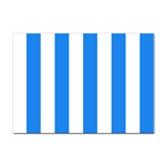Vertical Stripes - White and Dodger Blue Sticker A4 (10 pack)