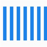 Vertical Stripes - White and Dodger Blue 5  x 7  Photo Cards