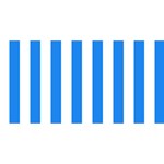 Vertical Stripes - White and Dodger Blue YOU ARE INVITED 3D Greeting Card (8x4)