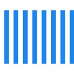 Vertical Stripes - White and Dodger Blue Birthday Cake 3D Greeting Card (7x5)