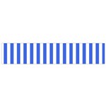 Vertical Stripes - White and Royal Blue Flano Scarf (Small)
