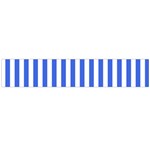 Vertical Stripes - White and Royal Blue Flano Scarf (Large)